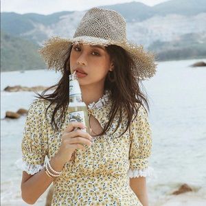 W Concept Front Cut-out Ruched Bust Mini Dress